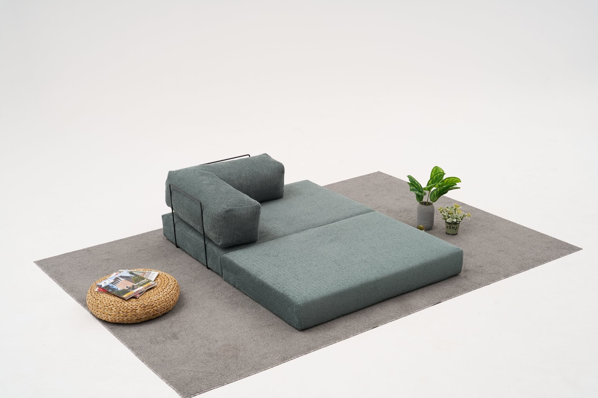 Canapea 2 locuri, Atelier Del Sofa, chenille, verde, 140x95x75 cm — imaginea 3