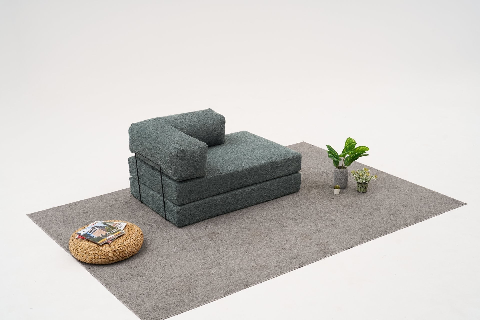 Canapea 2 locuri, Atelier Del Sofa, chenille, verde, 140x95x75 cm — imaginea 4