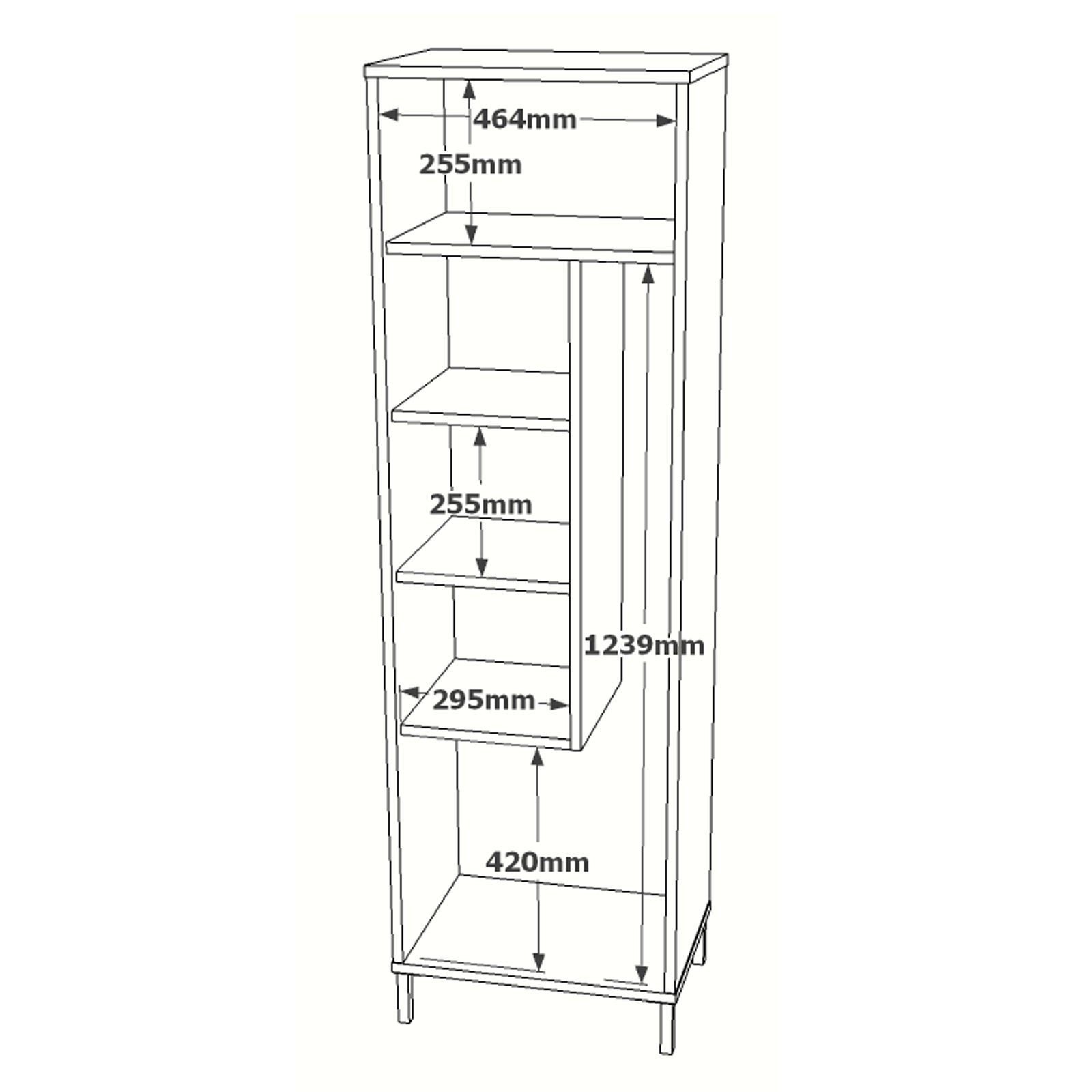 Dulap multifunctional, Hanah Home, panou aglomerat melaminat, nuc si alb, 50.4x35.7x165 cm — imaginea 9