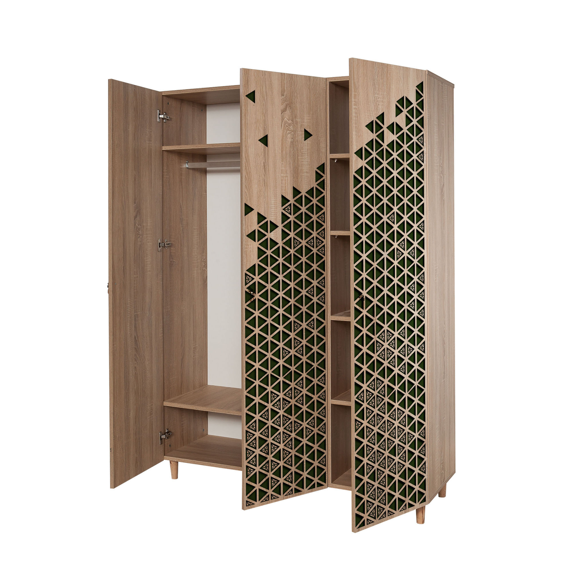 Sifonier, Hanah Home, pal melaminat, stejar sonoma, 135x52x192 cm, 863SPH4209 — imaginea 2
