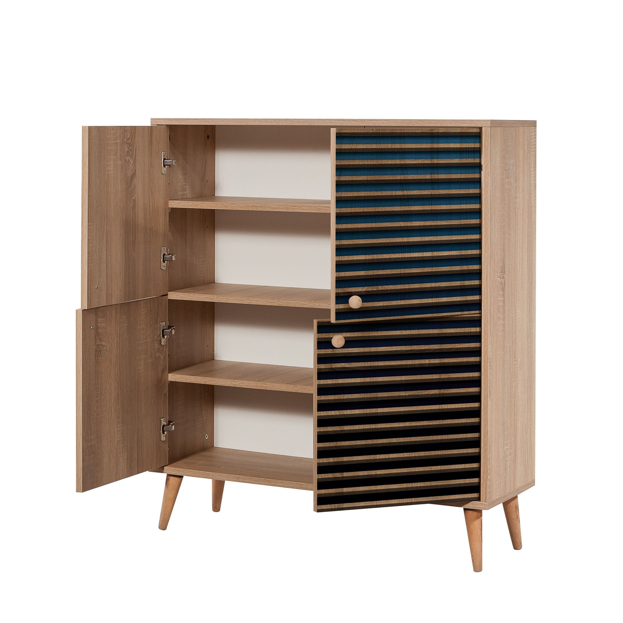 Dulap multifunctional, Hanah Home, pal melaminat, stejar sonoma, 95x36x111 cm, 863SPH3950 — imaginea 2