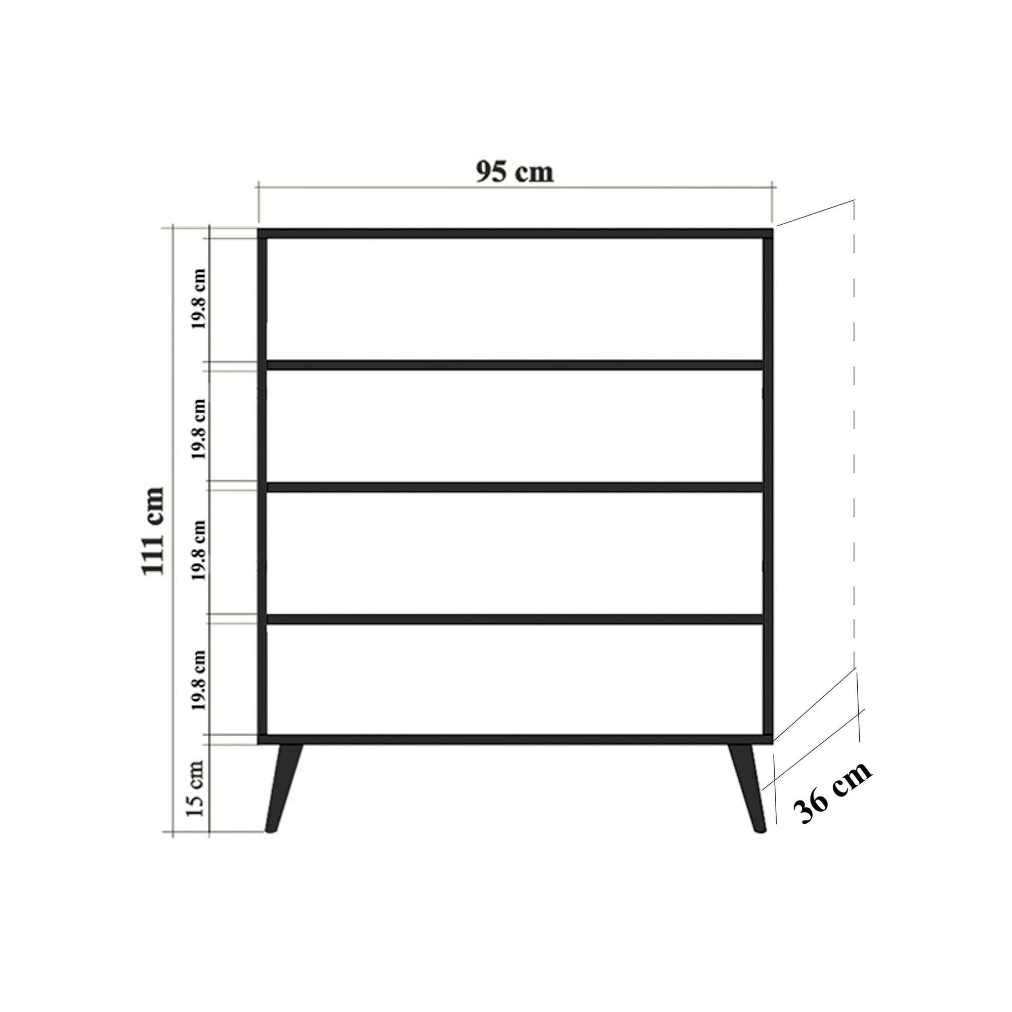 Dulap multifunctional, Hanah Home, PAL melaminat, stejar sonoma, 95x36x111 cm, 863SPH3935 — imaginea 9