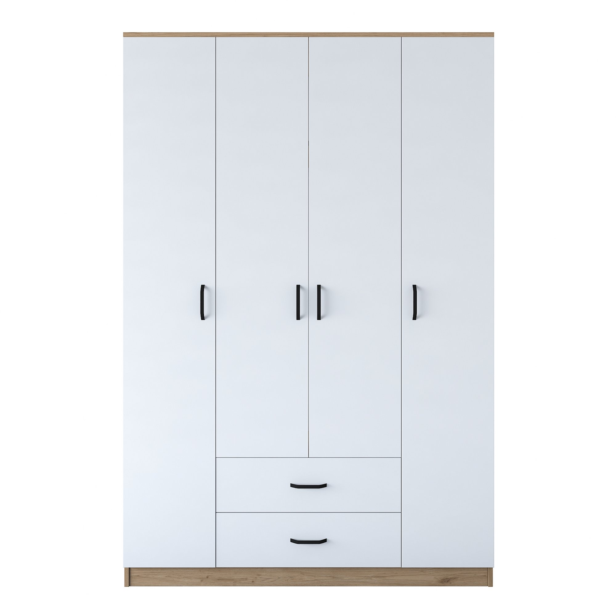 Sifonier, Hanah Home, pal melaminat, nuc alb, 140x51.5x210 cm — imaginea 2