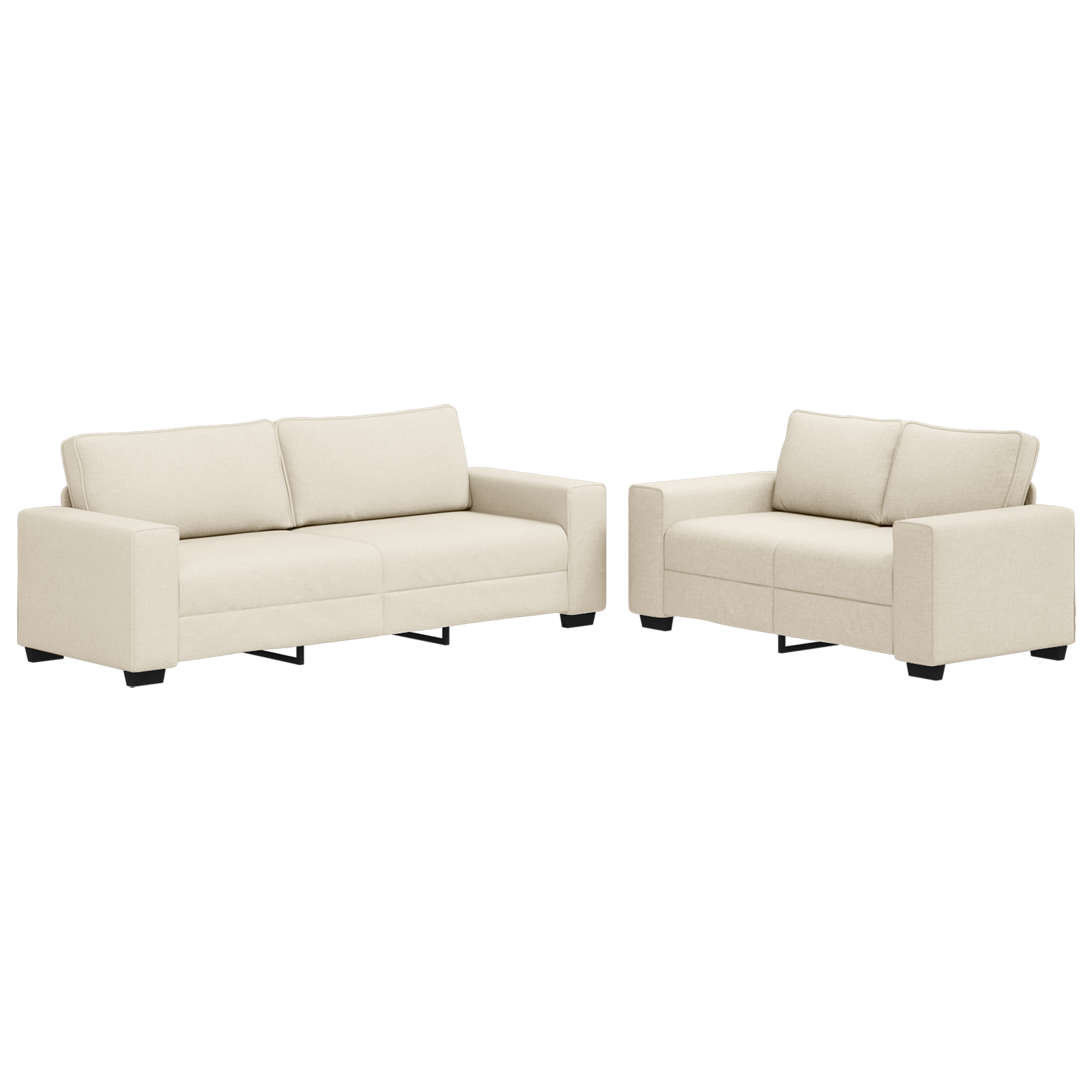 Set canapea, 2 piese, perne din in — imaginea 2