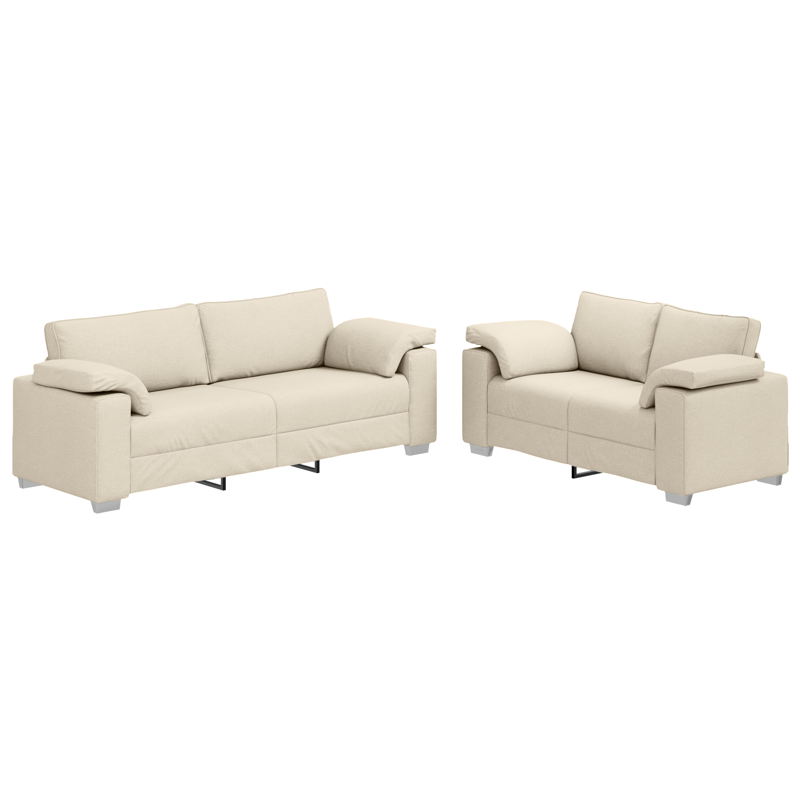 Set canapea, 2 piese, perne din in — imaginea 2