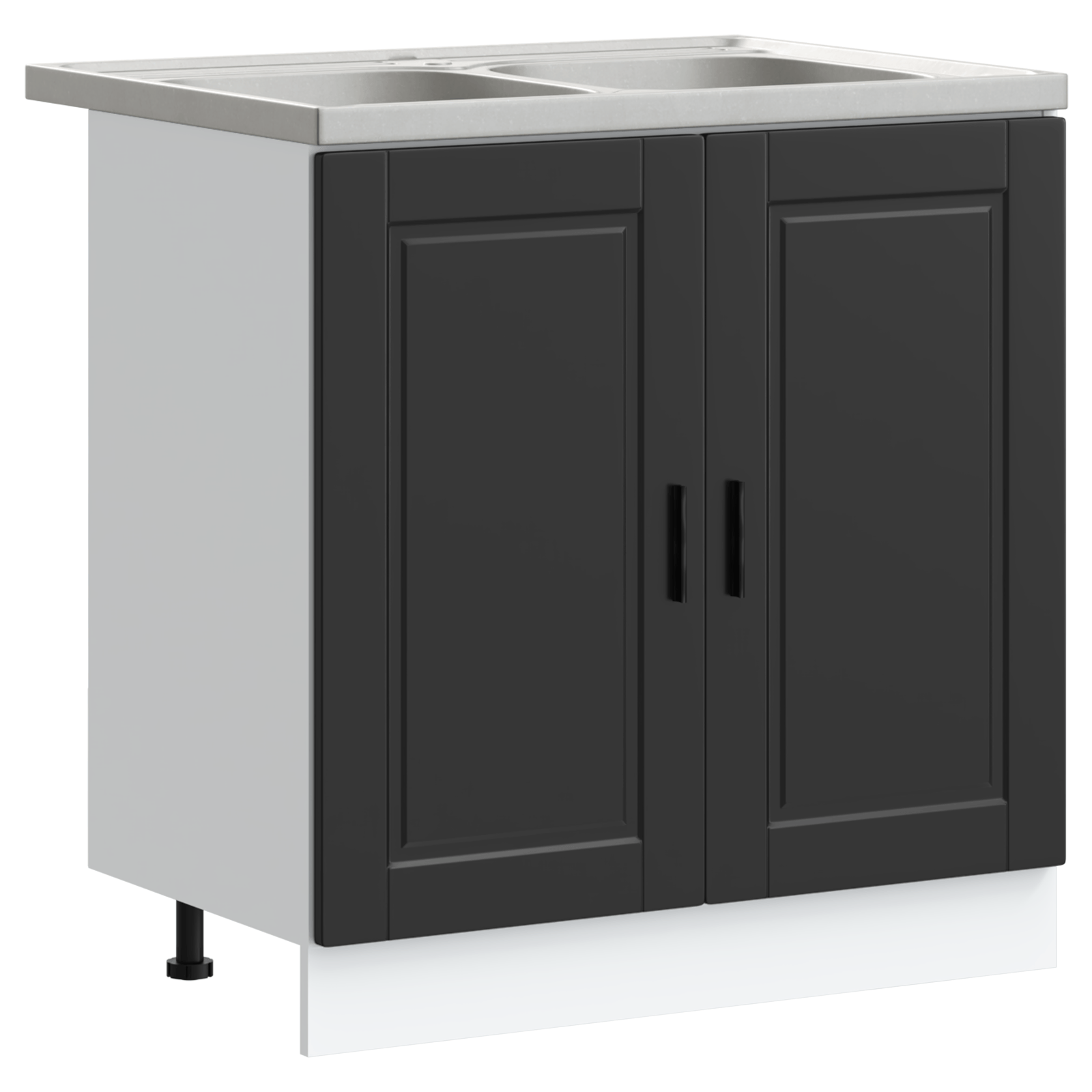 Chiuveta Mobila 'Porto'cu Chiuveta Neagra 80x46x84,5 cm din Lemn Prelucrat — imaginea 2