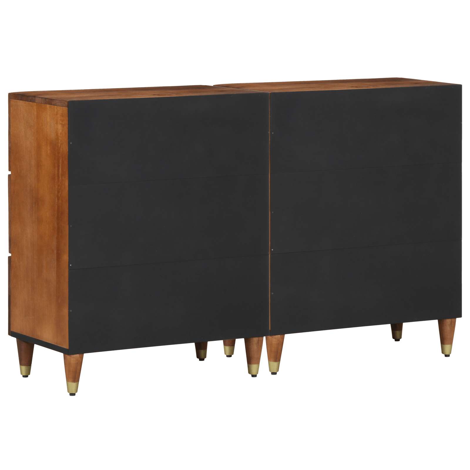 Bufete 2 piese Maro miere 60x33.5x75 cm Lemn masiv de mango — imaginea 6
