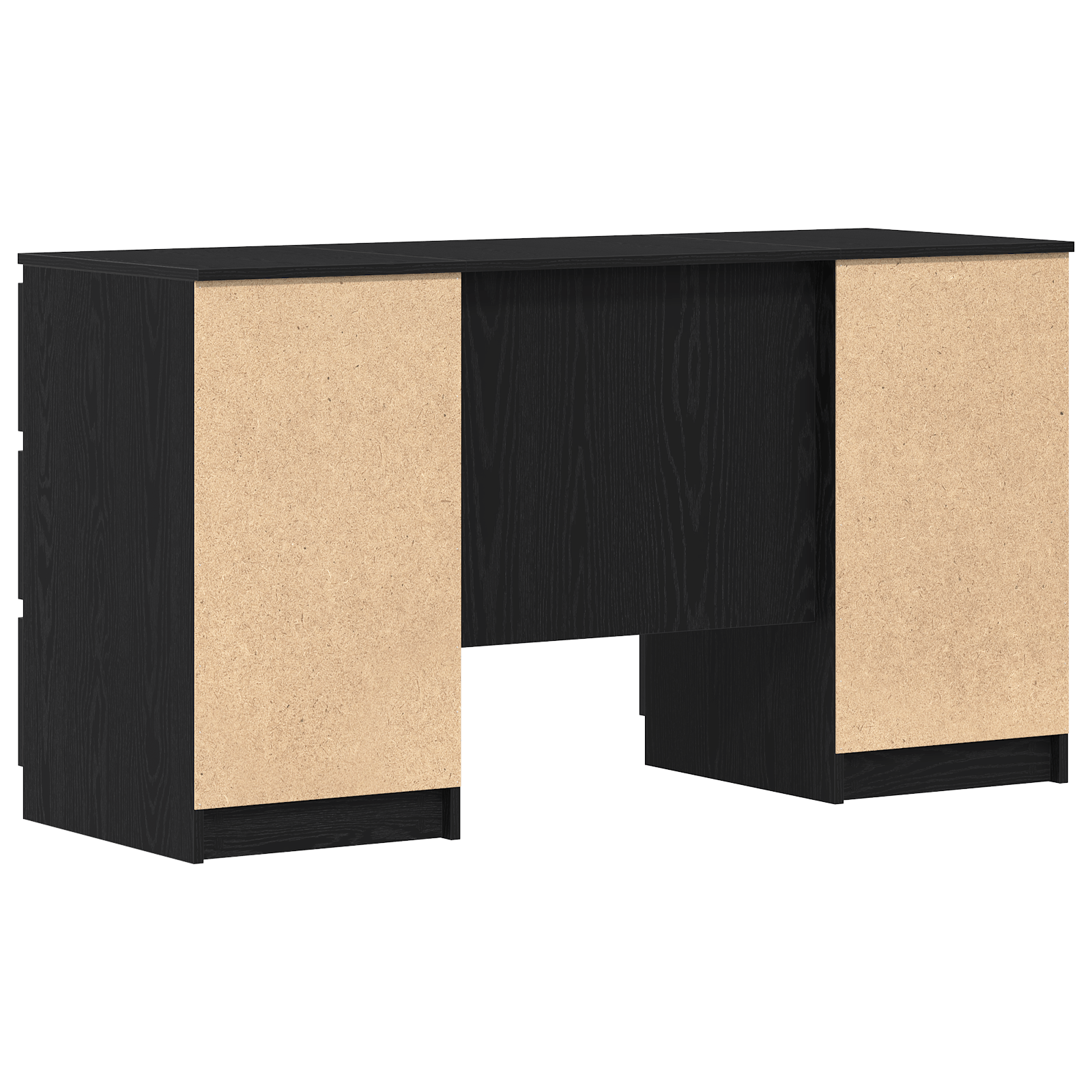 Birouri 2 buc Negru Stejar 140x50x76 cm Lemn prelucrat — imaginea 8