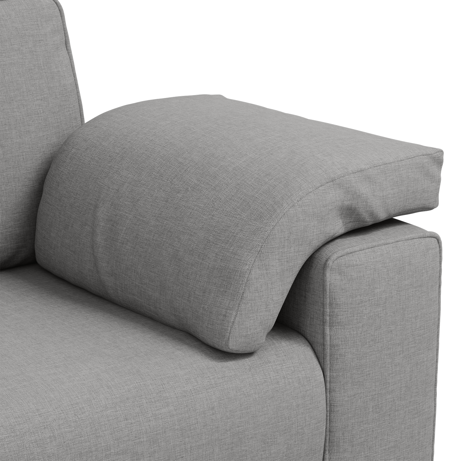 Set canapea, 2 piese, perne gri nor, textil — imaginea 8