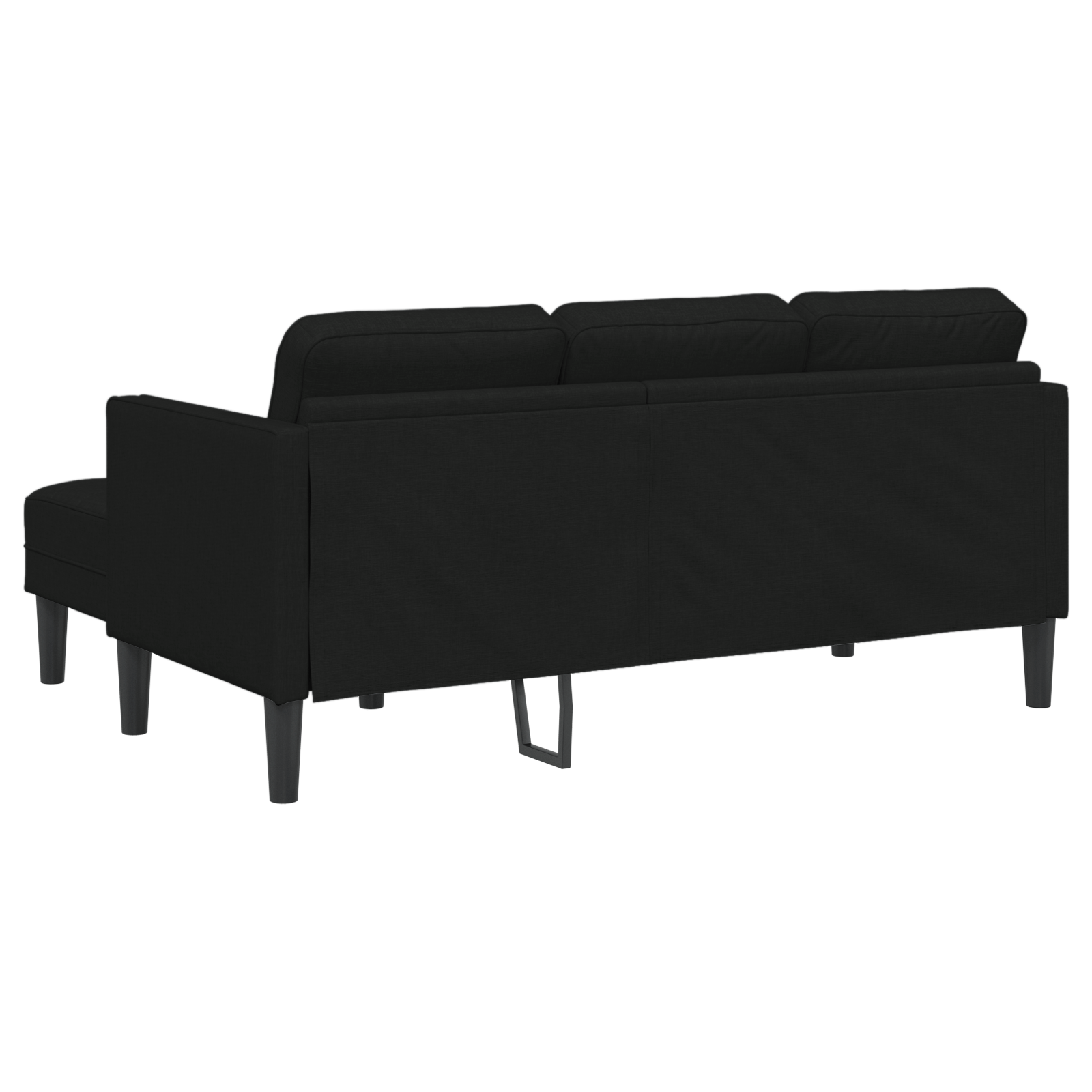 Set canapea de 2 piese cu perne din material negru — imaginea 8