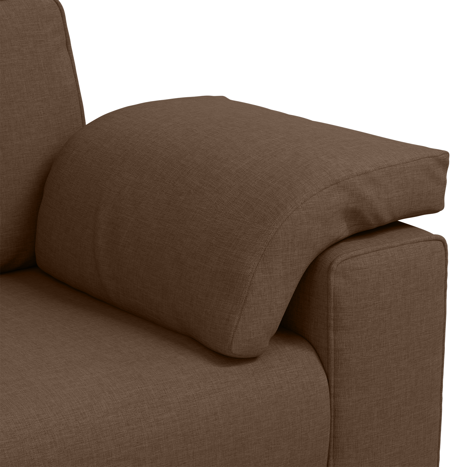 Set canapea, 2 piese, perne maro, textil — imaginea 8