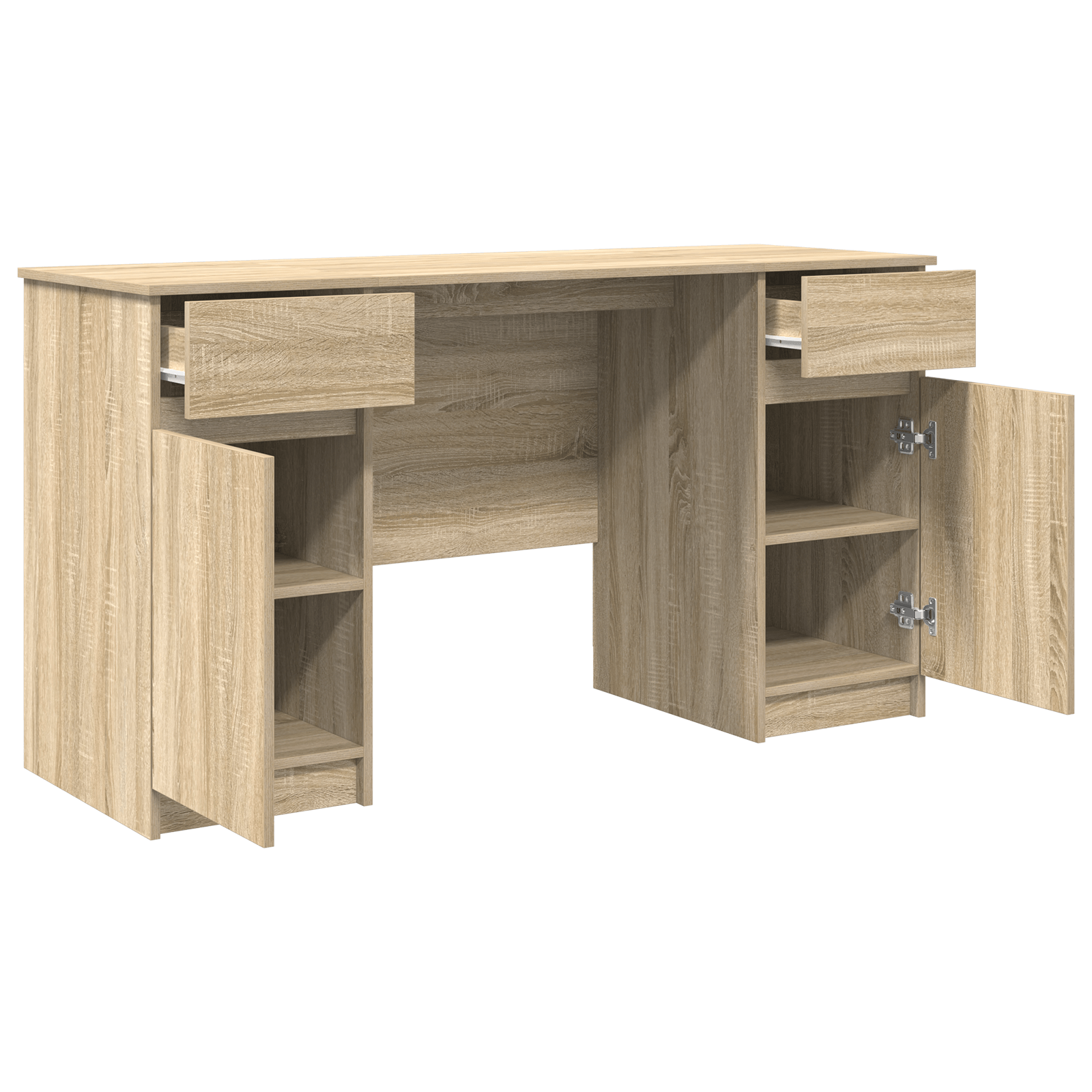 Birou, stejar sonoma, 140x49x76 cm, lemn prelucrat — imaginea 5