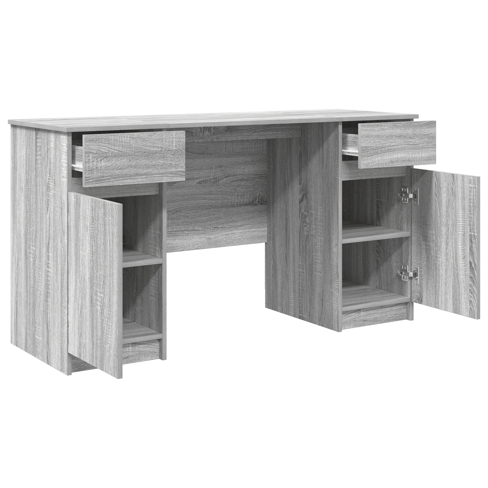 Birou, gri sonoma, 140x49x76 cm, lemn prelucrat — imaginea 5