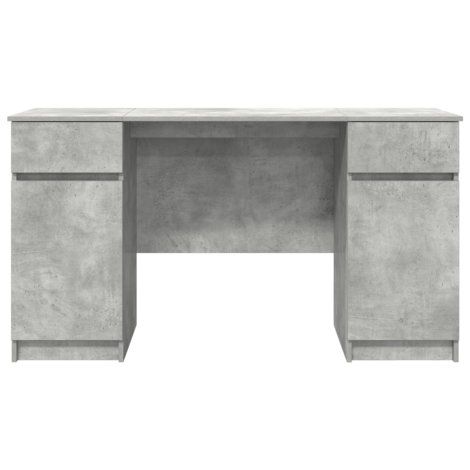 Birou, gri beton, 140x49x76 cm, lemn prelucrat — imaginea 7