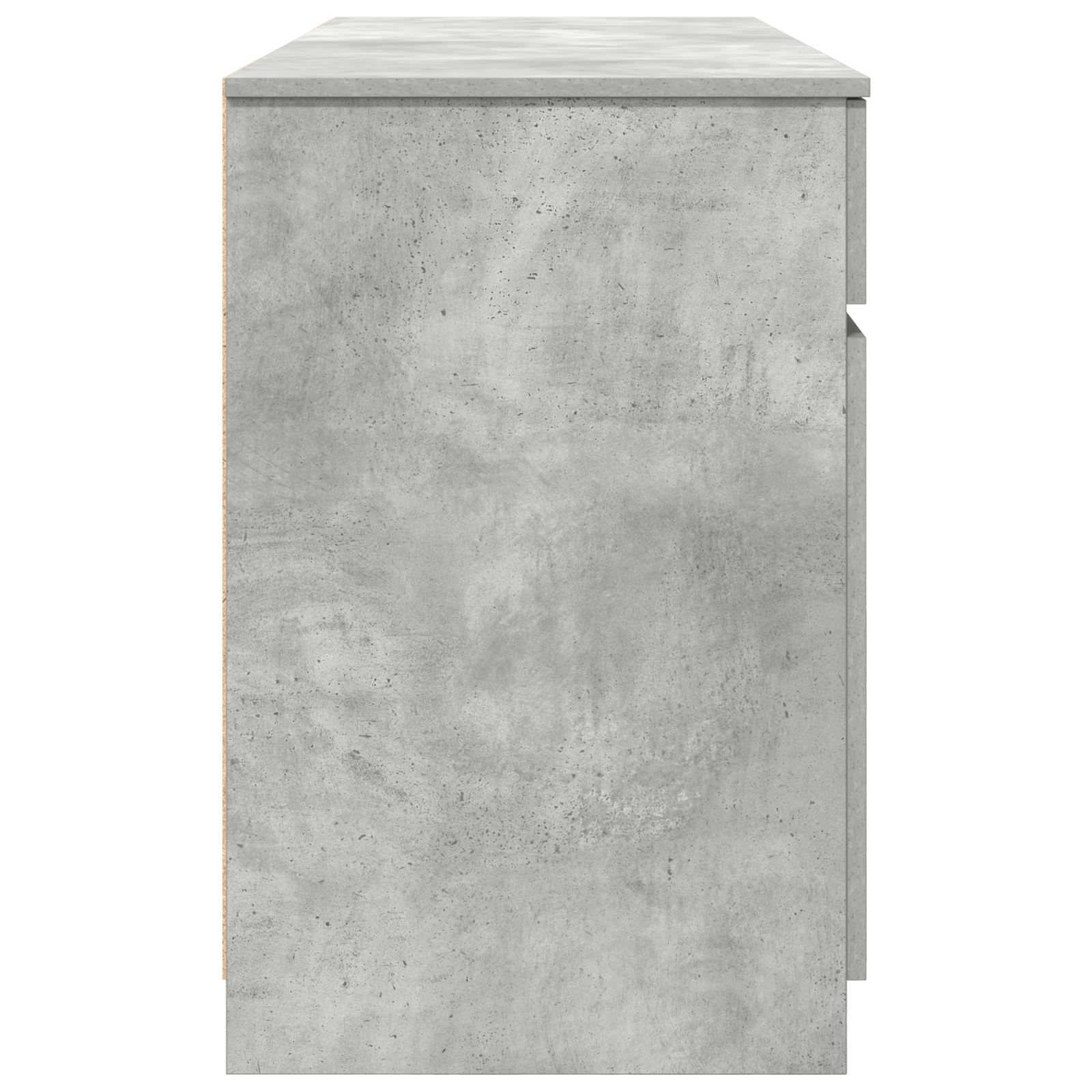 Birou, gri beton, 140x49x76 cm, lemn prelucrat — imaginea 8