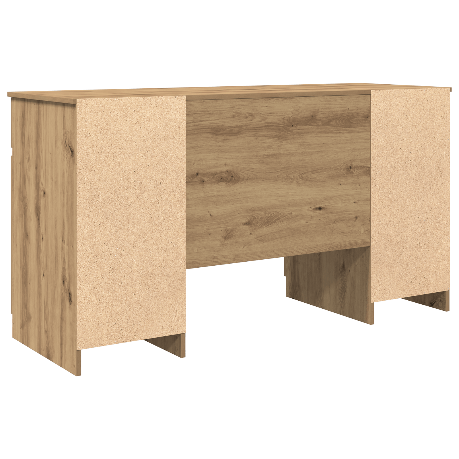 Birou, stejar artizanal, 140x49x76 cm, lemn prelucrat — imaginea 6