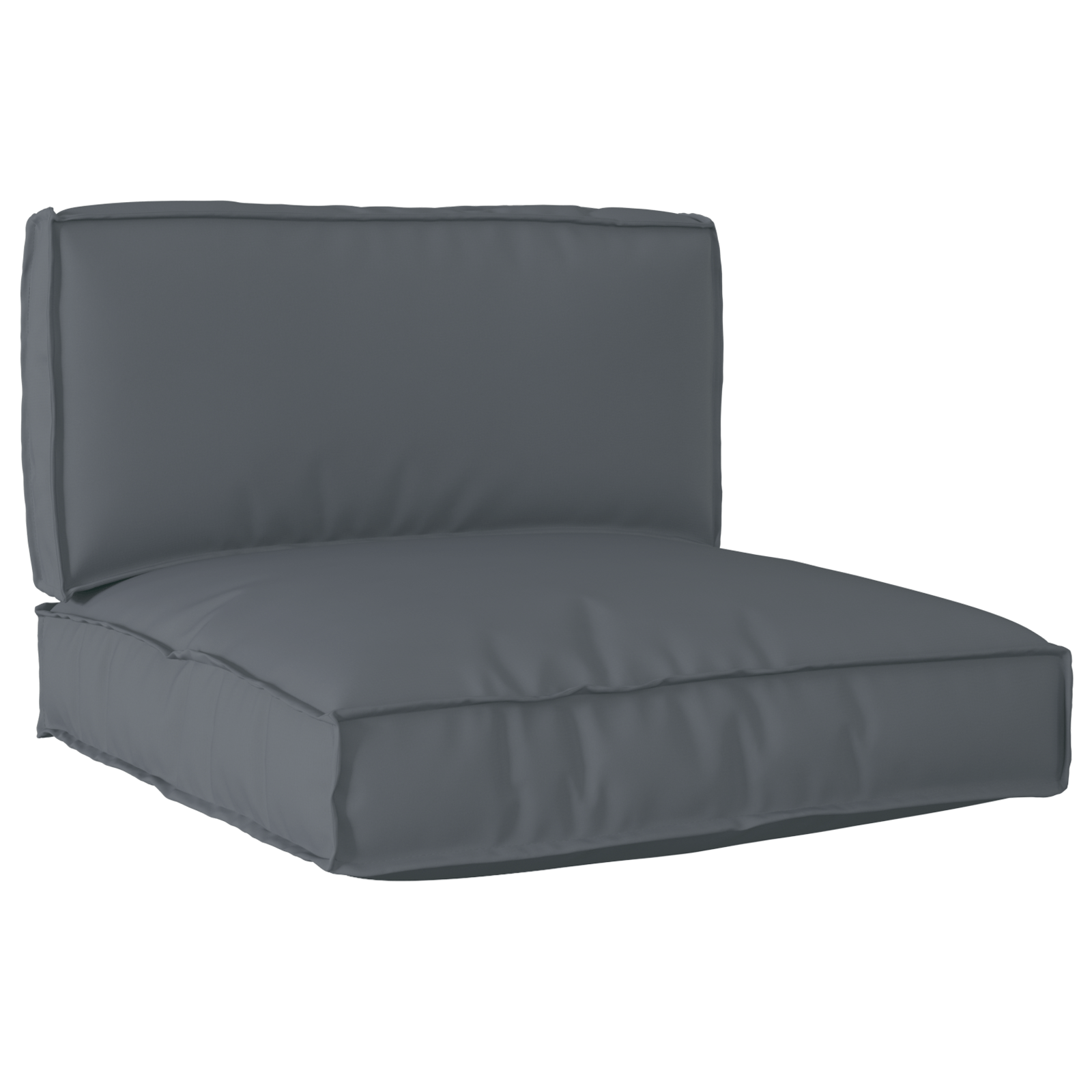 Set de 2 perne pentru palete Antracit din tesatura Oxford