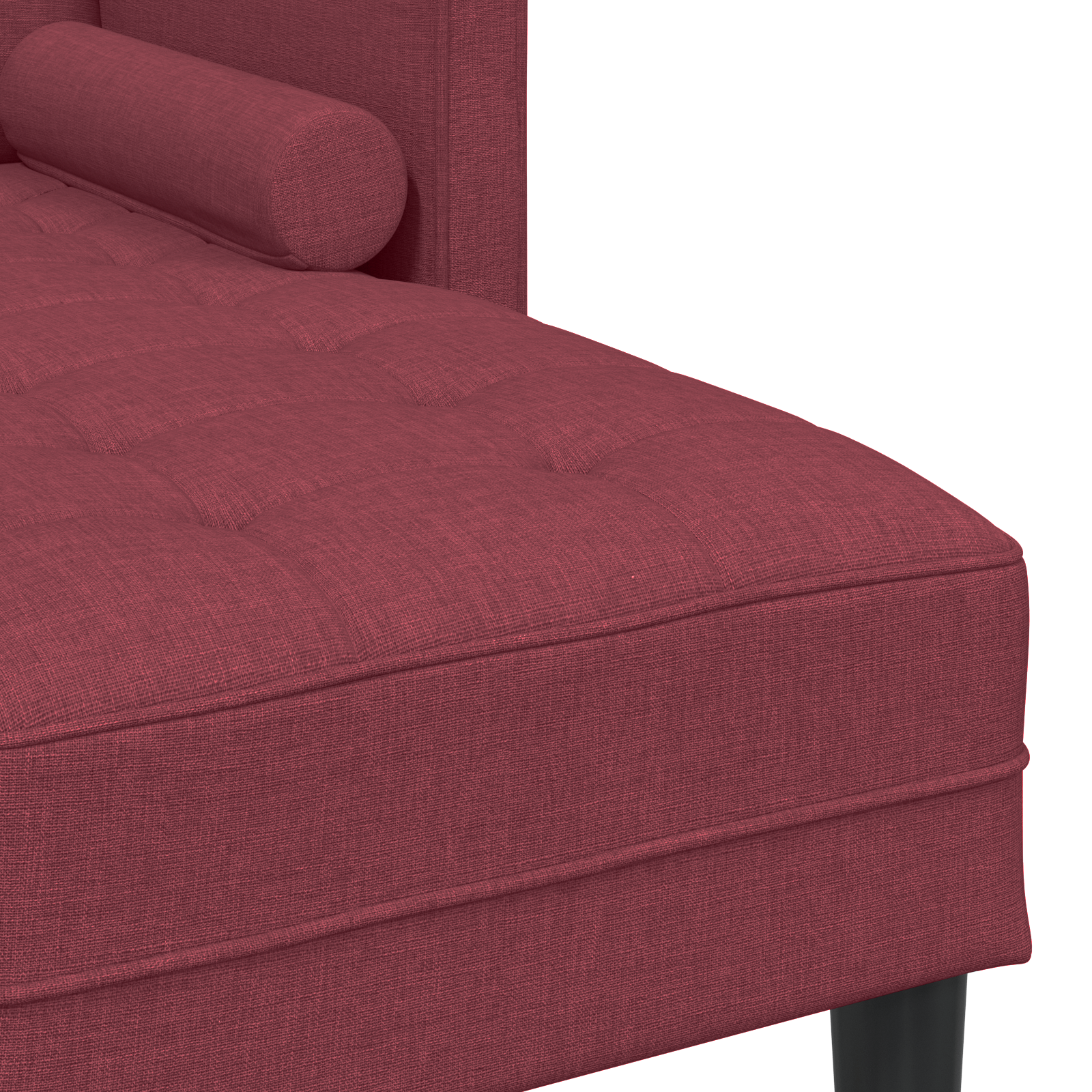 Set canapea in 2 piese cu perne din tesatura rosie vin — imaginea 9