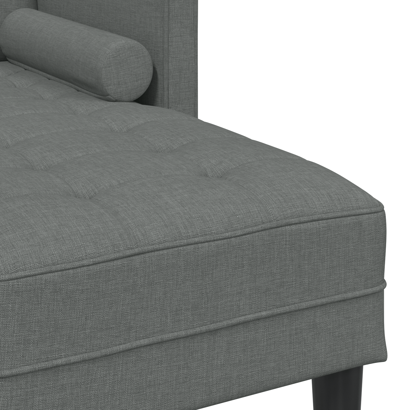 Set canapea 2 piese cu perne, tesatura gri inchis — imaginea 9