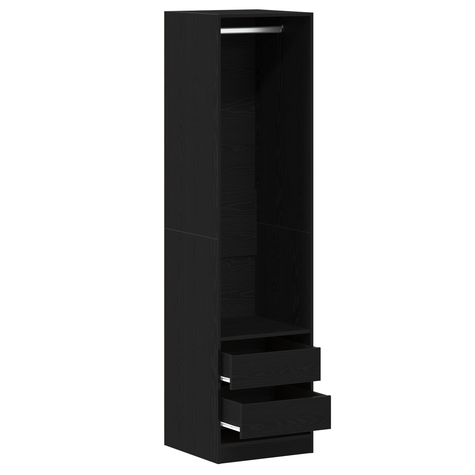 Dulap Negru Stejar 50x50x200 cm din Lemn prelucrat - — imaginea 5