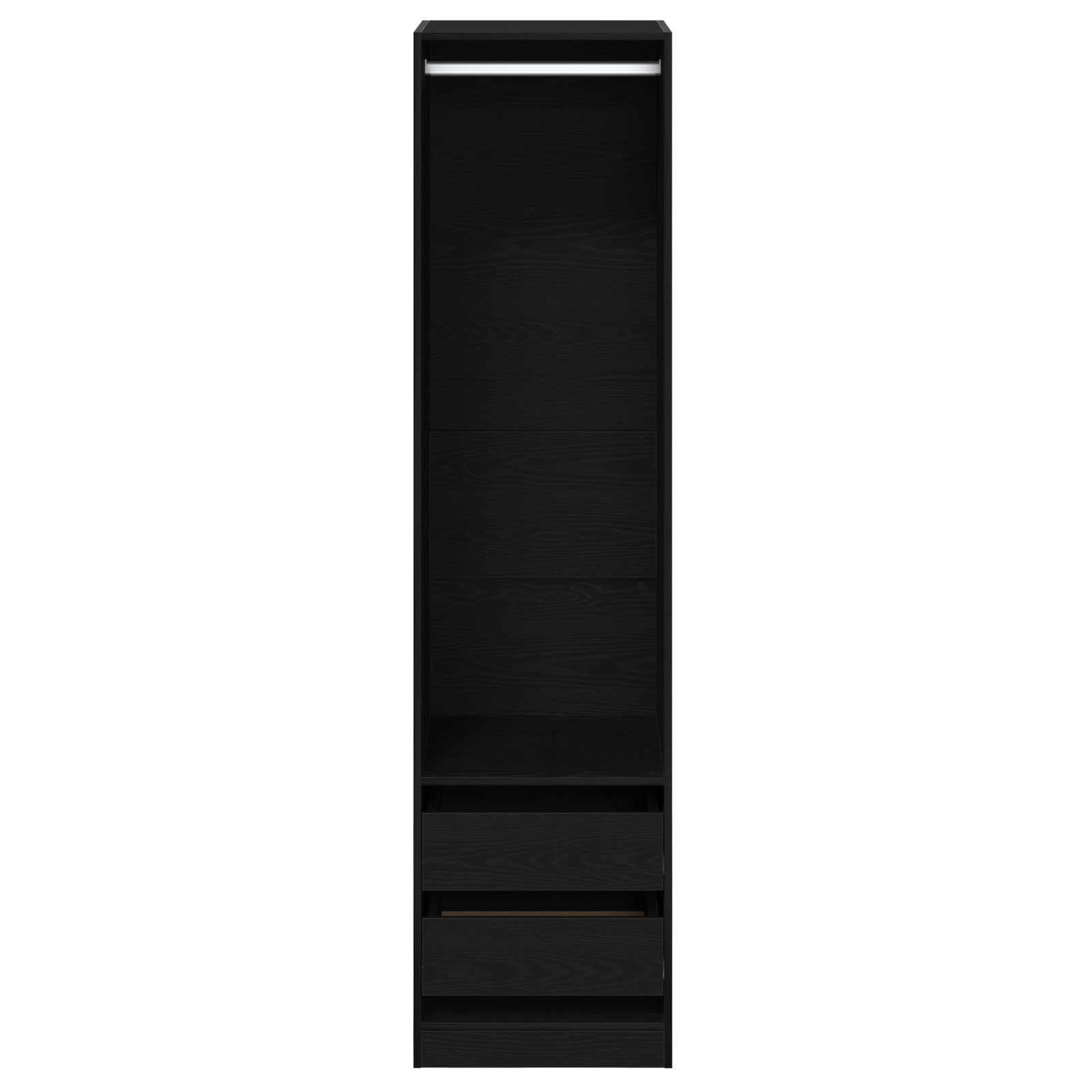 Dulap Negru Stejar 50x50x200 cm din Lemn prelucrat - — imaginea 7