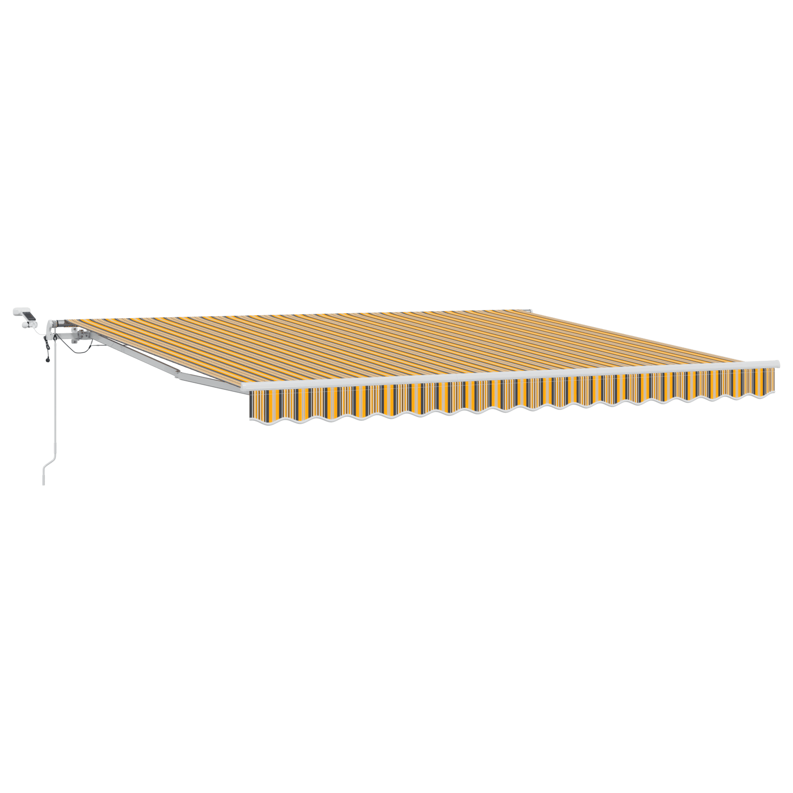 Awning retractabil automat cu dungi LED multicolore 400x300 cm — imaginea 2