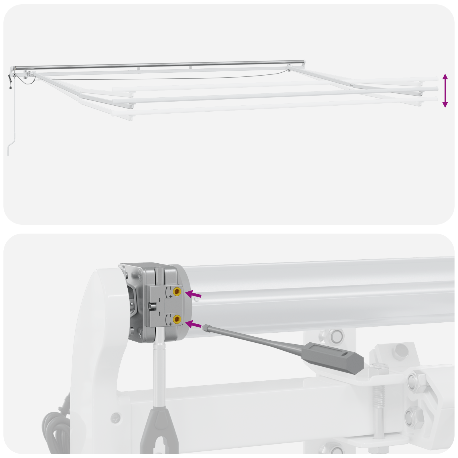 Awning retractabil automat cu dungi LED multicolore 400x300 cm — imaginea 12