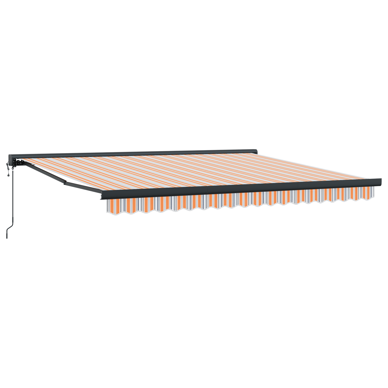 Awning Retractabil Automatic cu Dungi Multicolore 400x300 cm — imaginea 5