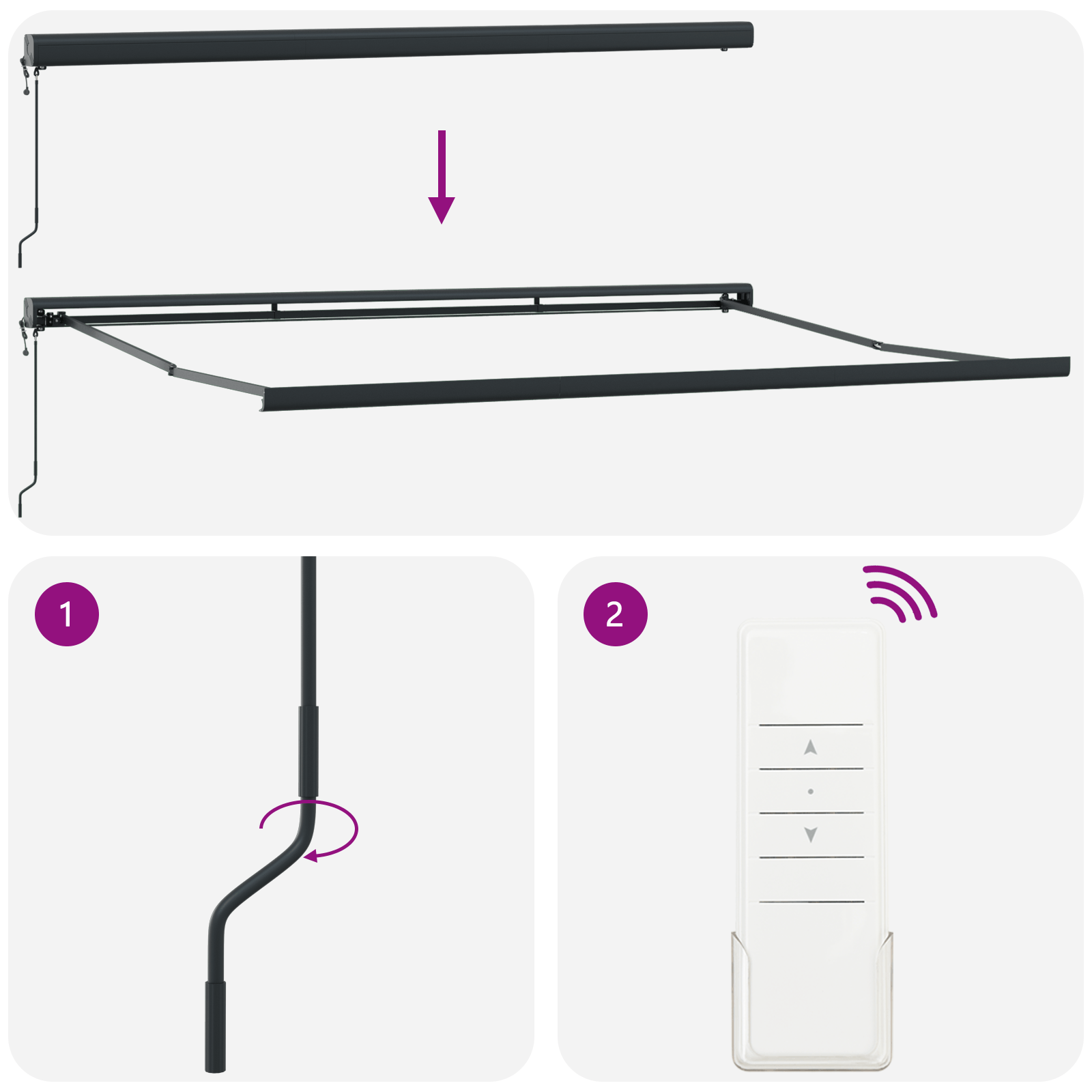 Awning Retractabil Automatic cu Dungi Multicolore 400x300 cm — imaginea 9