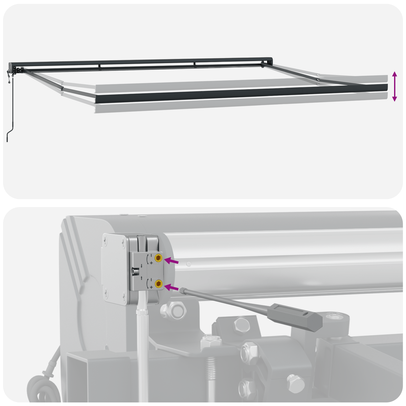 Awning Retractabil Automatic cu Dungi Multicolore 400x300 cm — imaginea 10