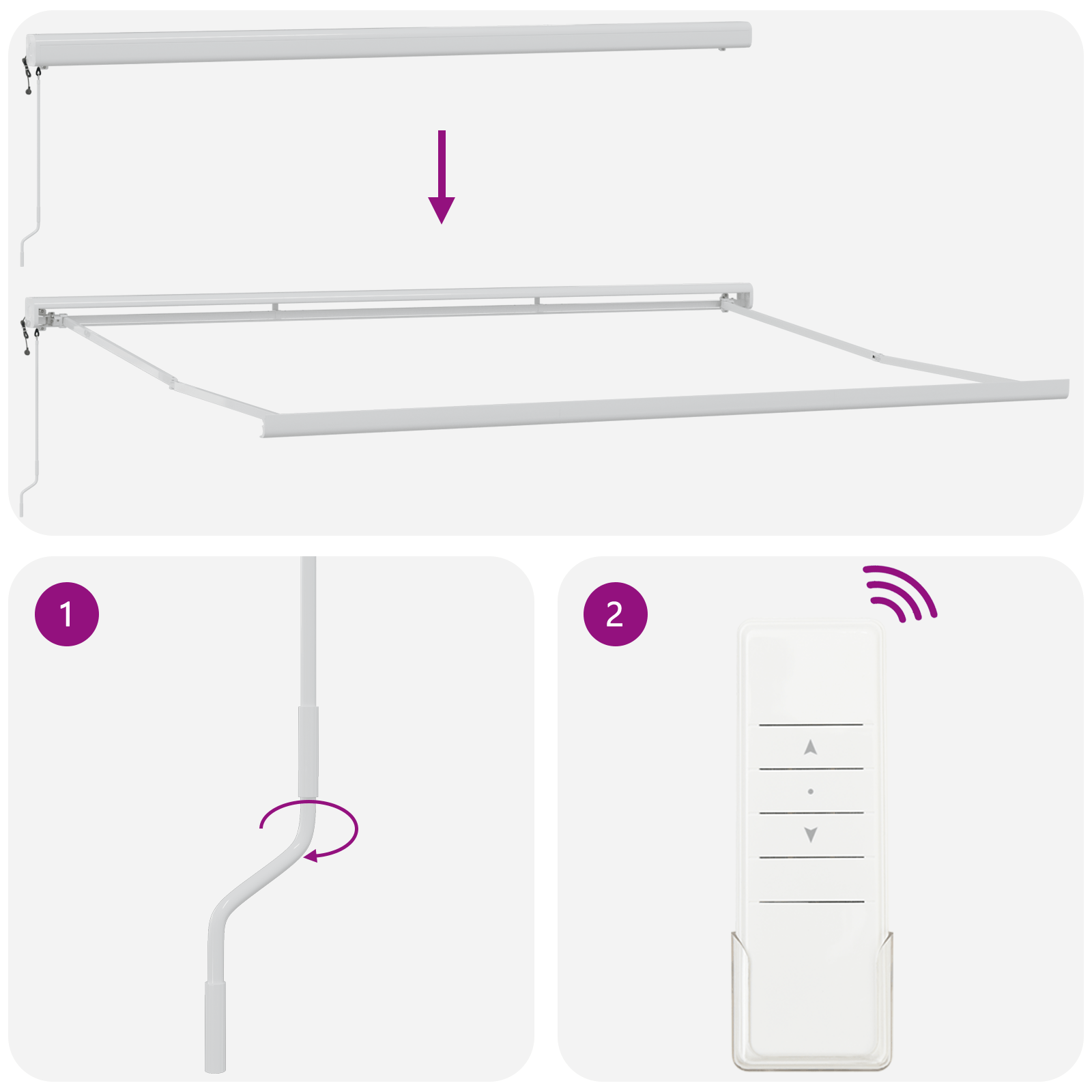 Prelata Retractabila Automata cu Dungi Multicolore 400x300 cm — imaginea 9