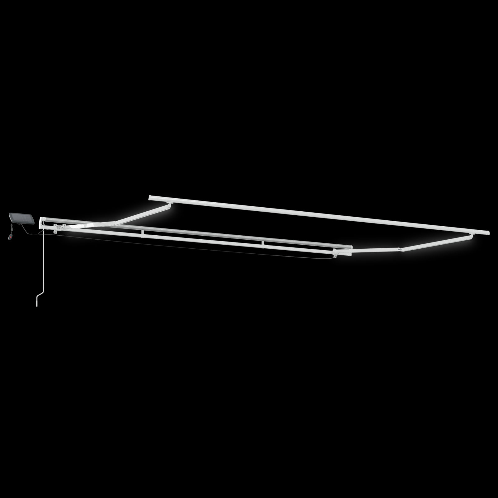 Cortina Retractabila Manuala cu Dungi LED Multicolore 450x300 cm — imaginea 5