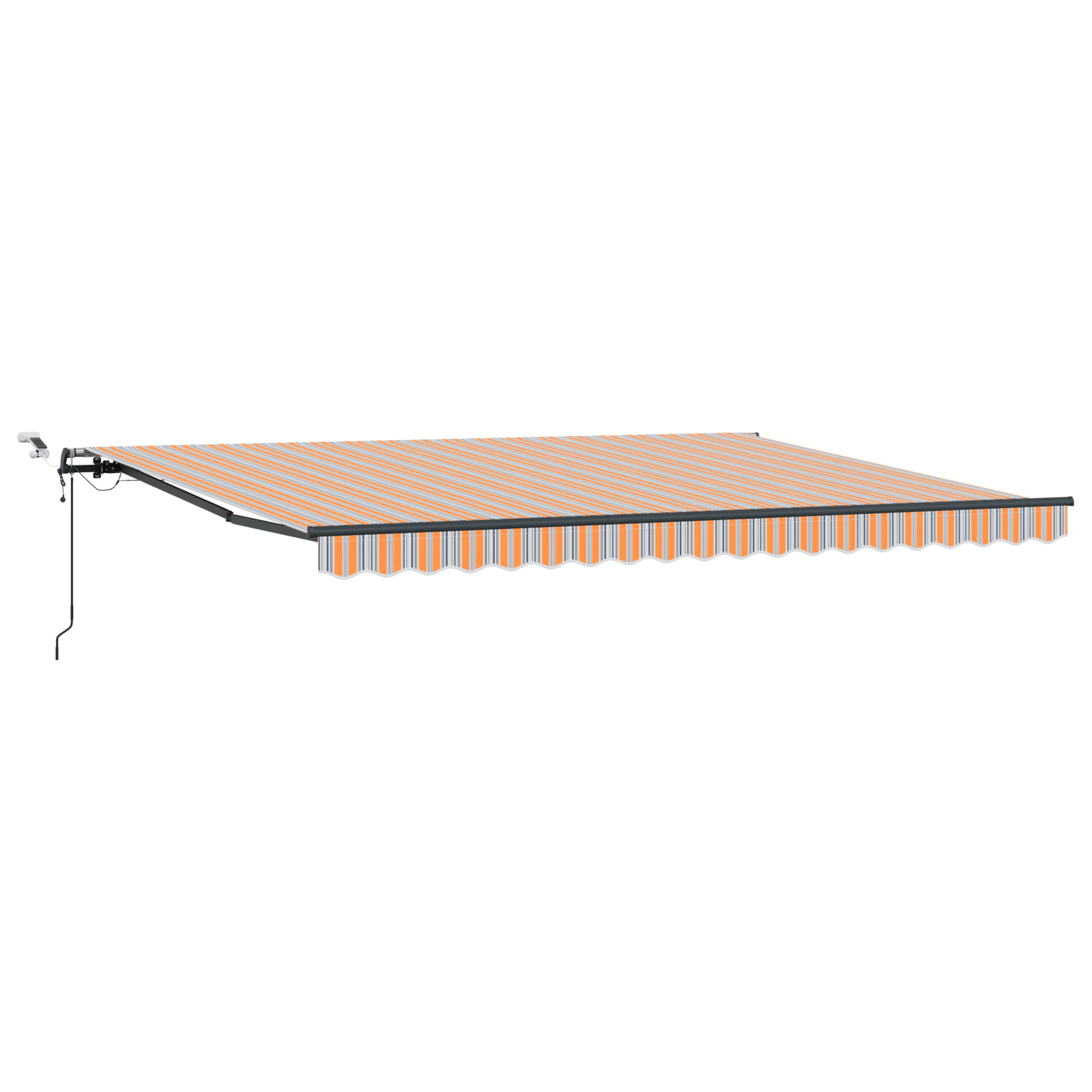 Sezlong retractabil automat cu dungi LED multicolore 450x350 cm — imaginea 2