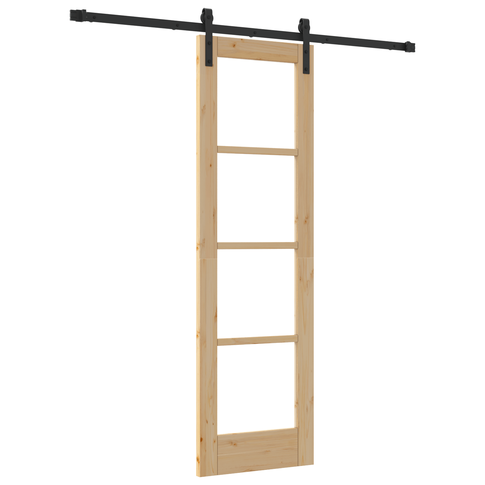Usa glisanta cu set de accesorii 'ORKDAL'din lemn solid si sticla — imaginea 2