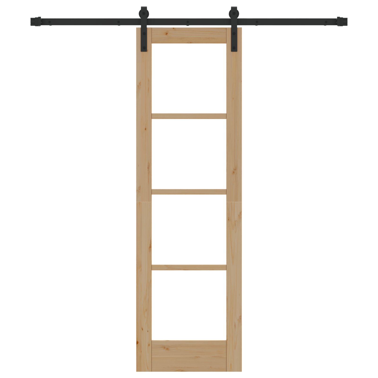 Usa glisanta cu set de accesorii 'ORKDAL'din lemn solid si sticla — imaginea 4