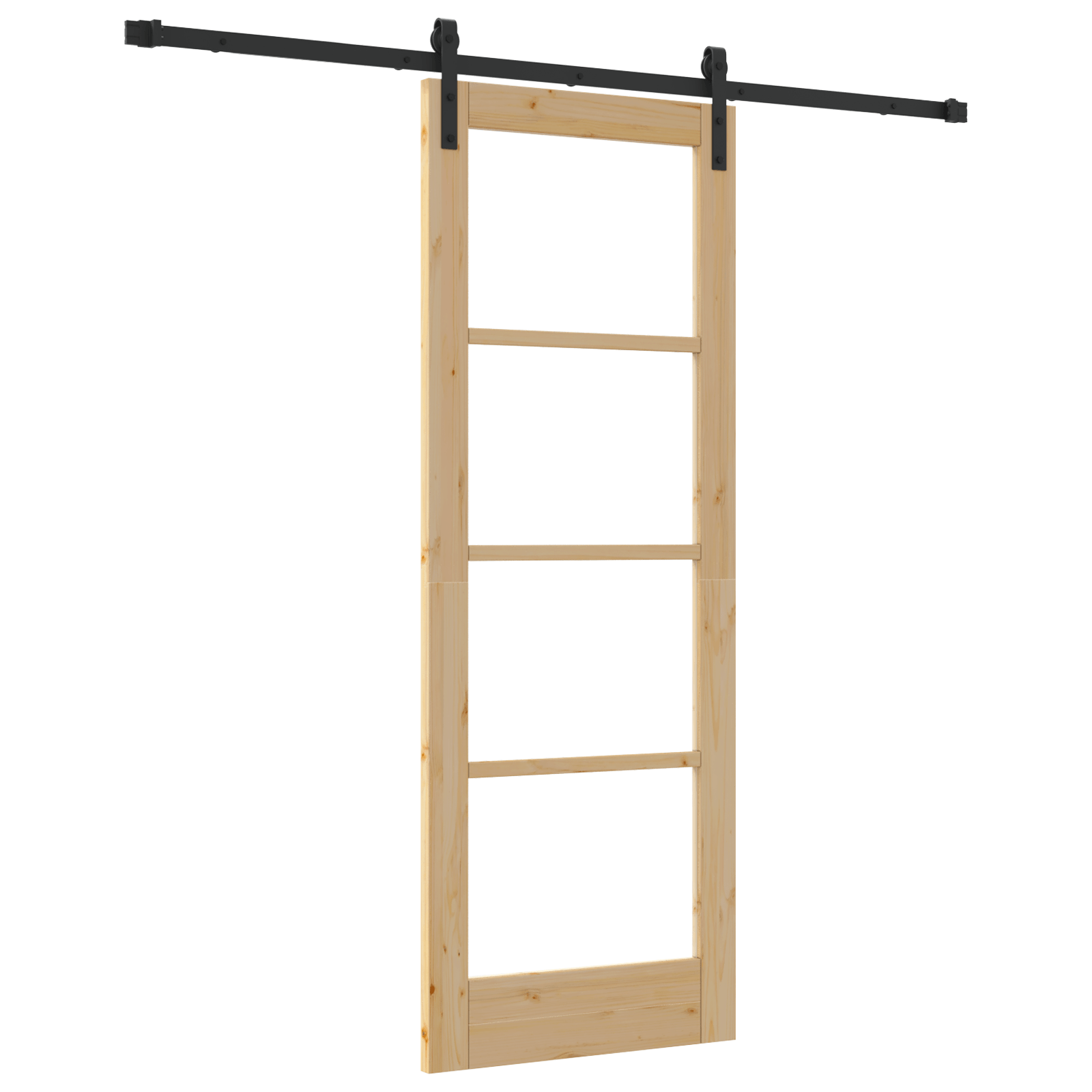 Usa glisanta cu set hardware 'ORKDAL'din lemn masiv si sticla — imaginea 2