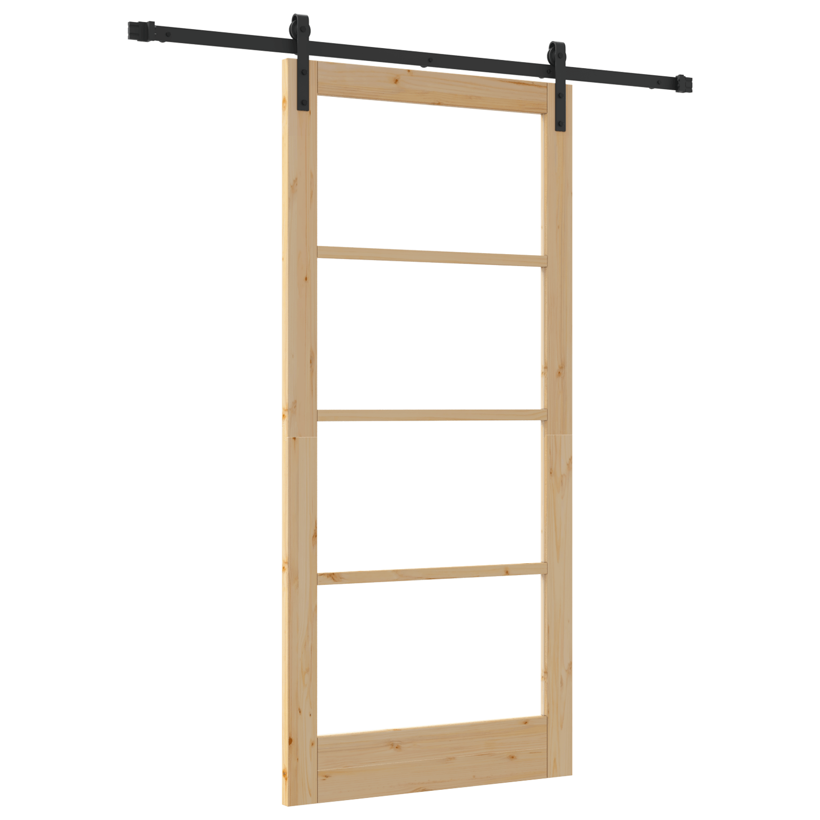 Usa glisanta cu set de hardware 'ORKDAL'lemn masiv si sticla — imaginea 2