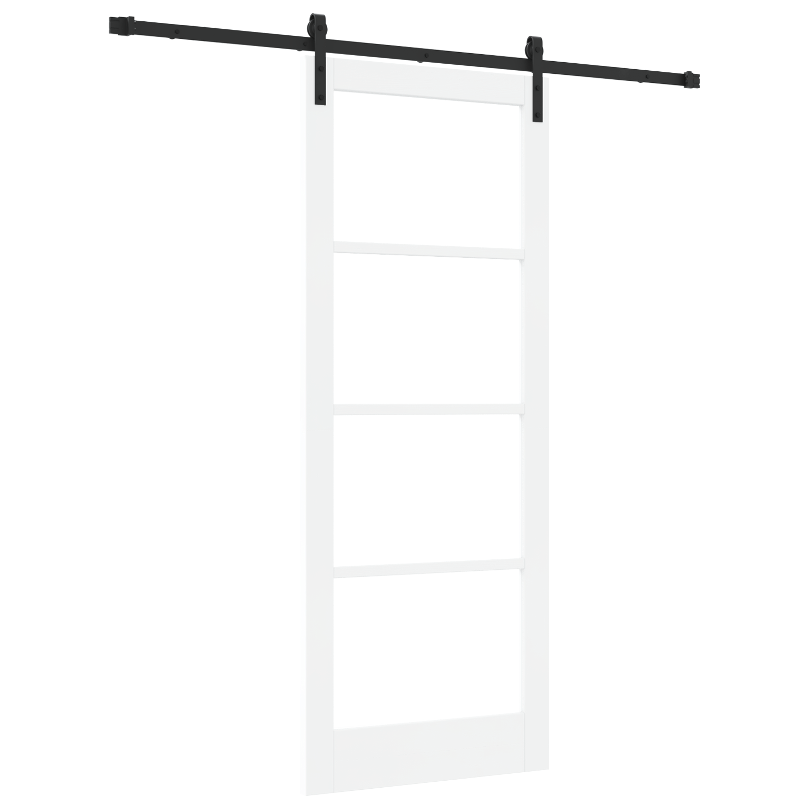 usa glisanta cu set de fierarie 'ORKDAL'Alb Lemn Solid & Sticla — imaginea 2