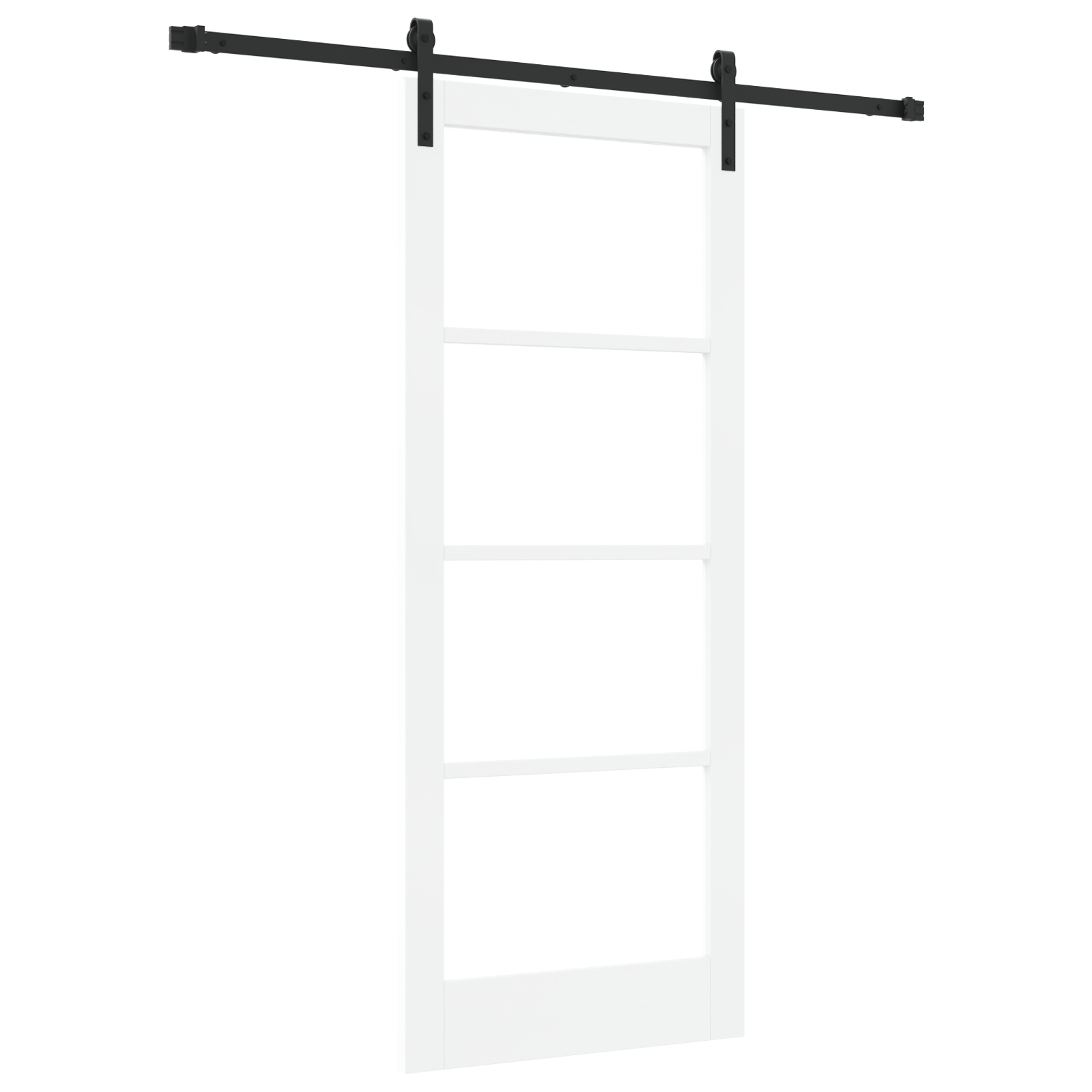 Usa Glisanta cu Set de Accesorii 'ORKDAL'Alb Lemn Masiv & Sticla — imaginea 2