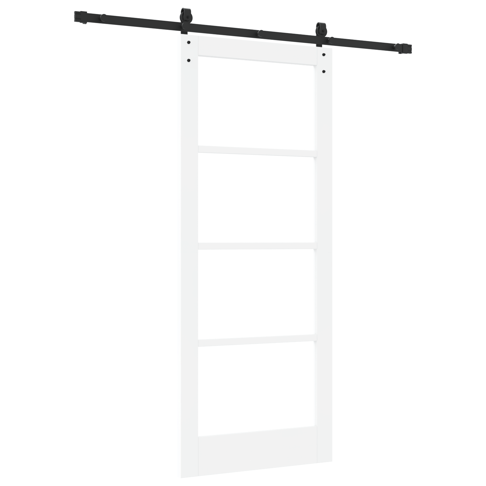 Usa Glisanta cu Set de Accesorii 'ORKDAL'Alb Lemn Masiv & Sticla — imaginea 6