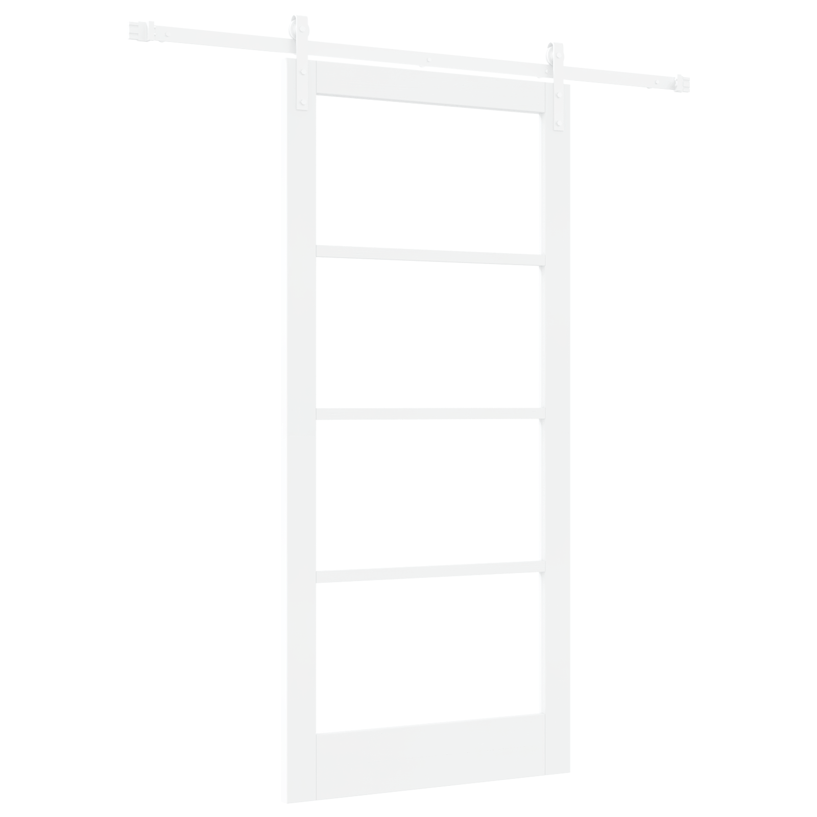 Usa glisanta cu set de accesorii 'ORKDAL'Alb Lemn Solid & Sticla — imaginea 2