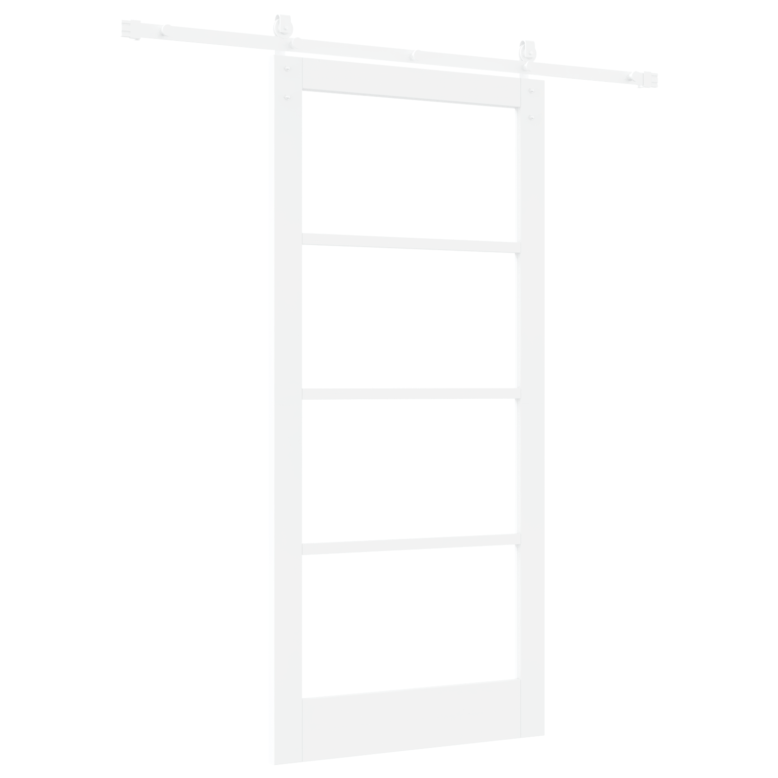 Usa glisanta cu set de accesorii 'ORKDAL'Alb Lemn Solid & Sticla — imaginea 6