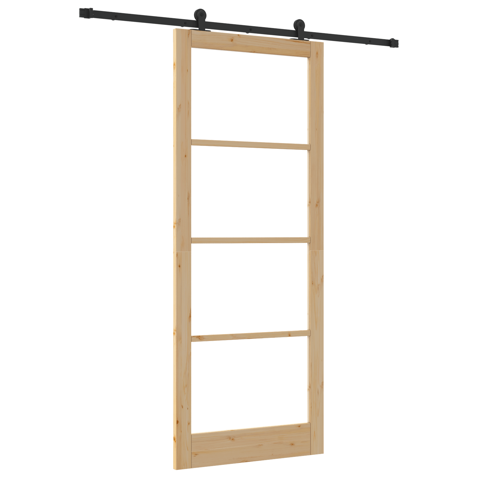 Usa glisanta cu set de accesorii 'ORKDAL'din lemn solid si sticla — imaginea 2