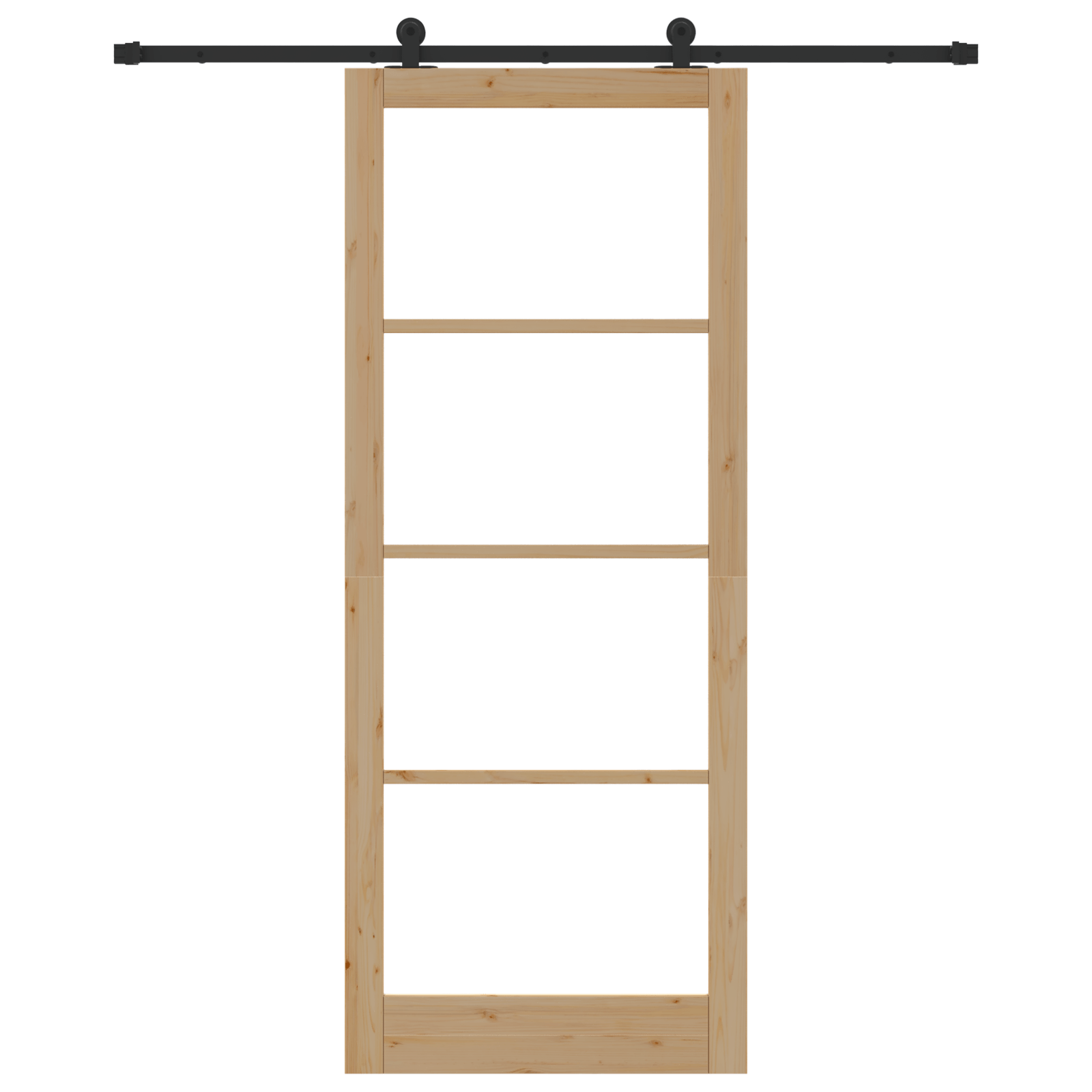 Usa glisanta cu set de accesorii 'ORKDAL'din lemn solid si sticla — imaginea 4