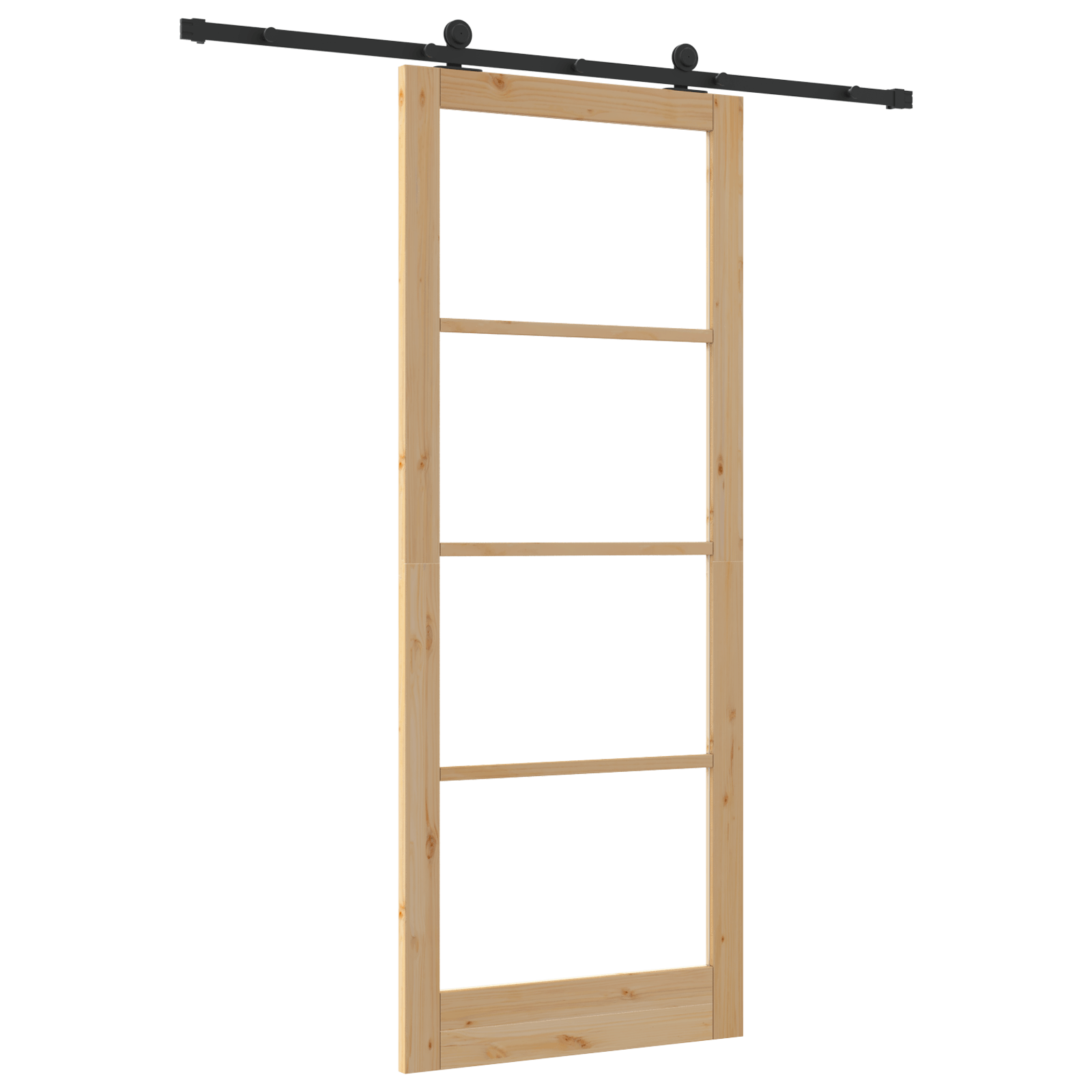 Usa glisanta cu set de accesorii 'ORKDAL'din lemn solid si sticla — imaginea 6