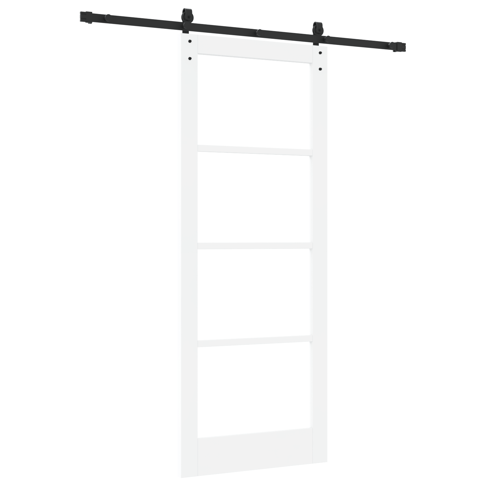 Usa Glisanta cu Set de Accesorii 'ORKDAL'Alb Lemn Solid & Sticla — imaginea 6