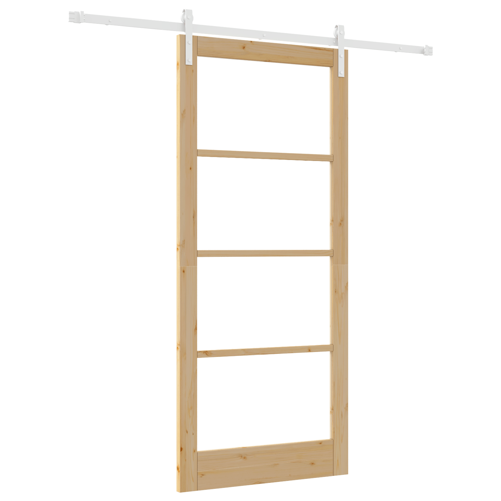 Usa Glisanta cu Set Hardware "ORKDAL" Lemn Masiv si Sticla — imaginea 2