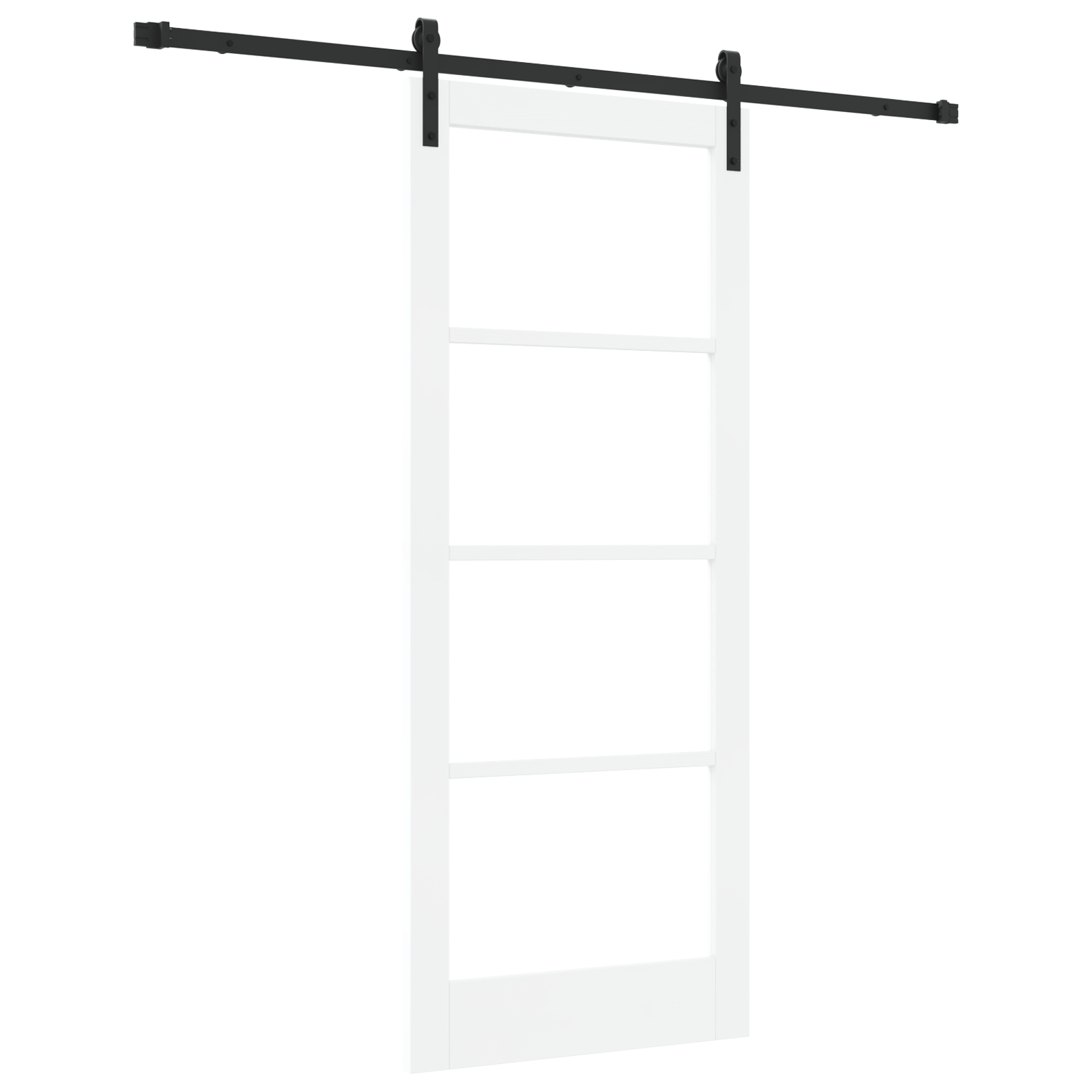 Usa Glisanta cu Set de Accesorii 'ORKDAL'Alb Lemn Solid & Sticla — imaginea 2