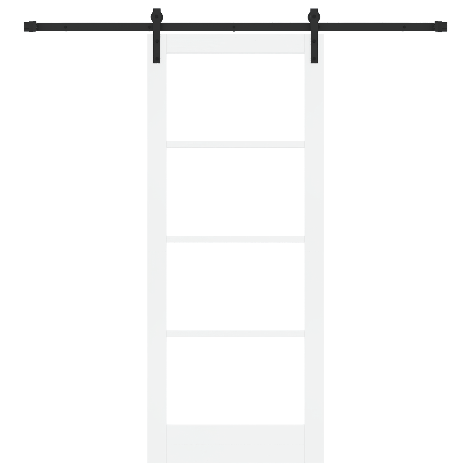 Usa Glisanta cu Set de Accesorii 'ORKDAL'Alb Lemn Solid & Sticla — imaginea 4