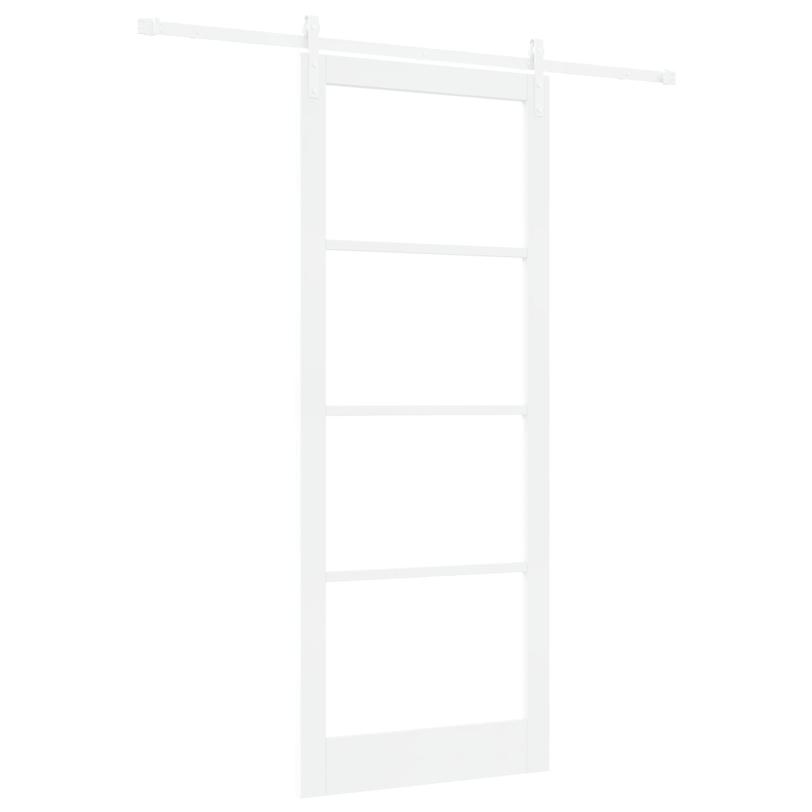 Usa glisanta cu set de accesorii 'ORKDAL'Alb din lemn solid si sticla — imaginea 2